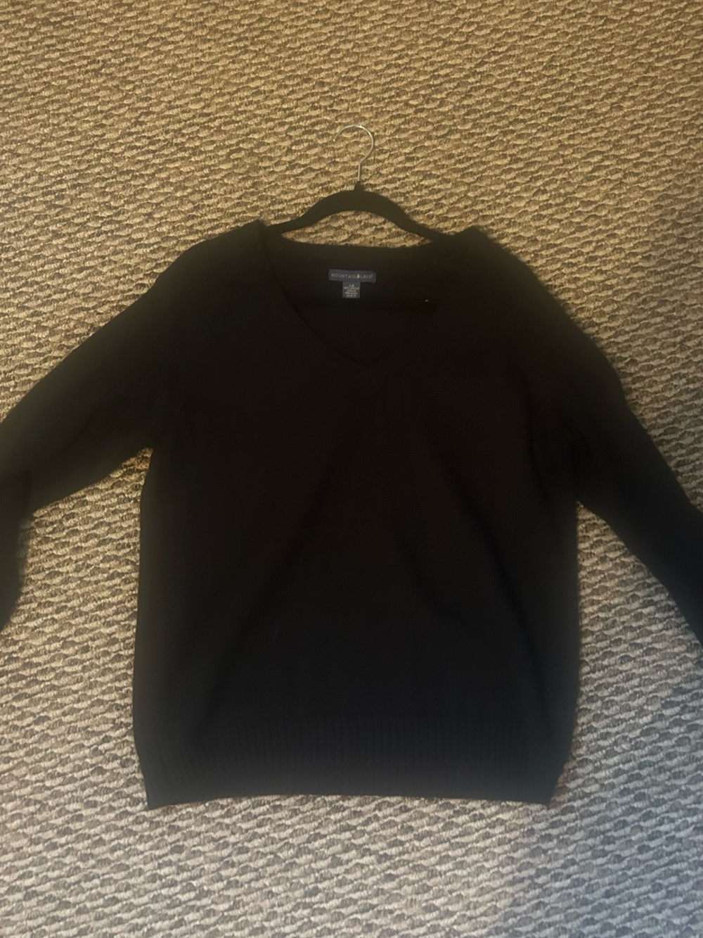 Mountain Lake Black V-Neck Sweater
